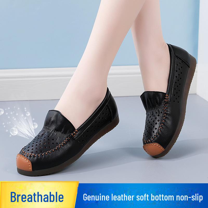 Весна 2024 г., корейский стиль, натуральная кожа, слипоны, мягкая подошва, для беременных женщин