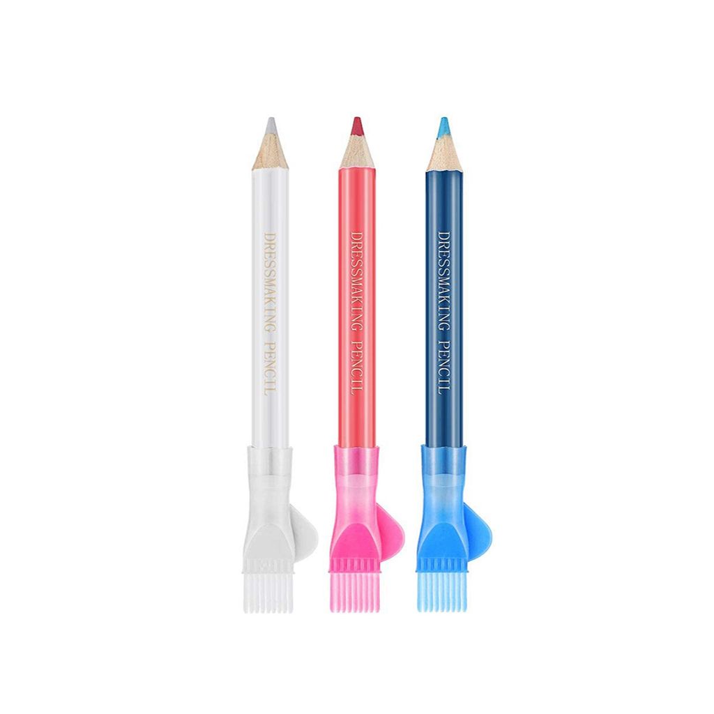 with Brush Cap Red,Blue,White Water Soluble Pen Sewing Marker Dressmaker Tools Fabric Pencils