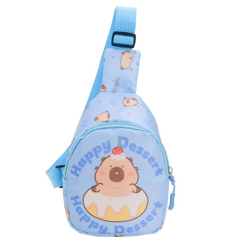 Donut Capybara Printed Shoulder Crossbody Chest Bags Children Cartoon Gifts