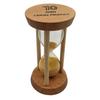 10 Minutes Wooden Frame Sand Timer with Yellow Hourglass Home Decor