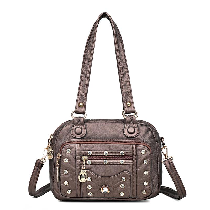 Высококачественные мягкие кожаные женские сумки с несколькими карманами, роскошные маленькие женские сумки-мессенджеры через плечо