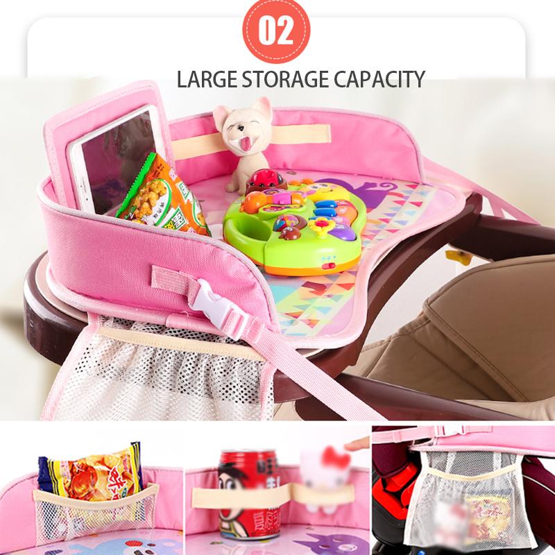 Поднос для детского сиденья, водонепроницаемый стол, автокресло, улучшенный автомобильный поднос для путешествий для малышей, детский держатель, мультяшный забор для новорожденных