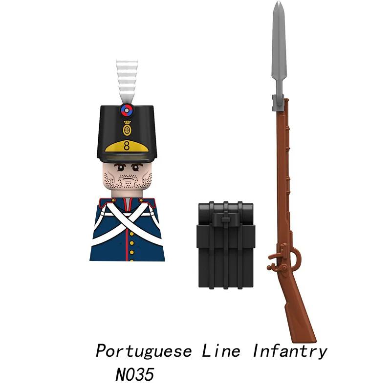 Napoleonic Wars Military Soldiers Building Blocks British France Prussia Cavalry Army Russian Infantry Figures Bricks Kids Toys