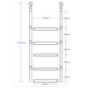 5 Step Boat Rope Ladder Portable Folding Extension Safety Fishing Ladder For Yachting Kayak Sailboat