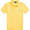 Футболка Polo, однотонная, с вышитым логотипом и пуговицами, повседневная, с коротким рукавом, поло для детей, желтая 323703632-167