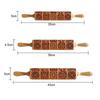 Деревянная скалка для тиснения, помадка, тесто, печенье, лапша, печенье, винтажный узор, выгравированный валик