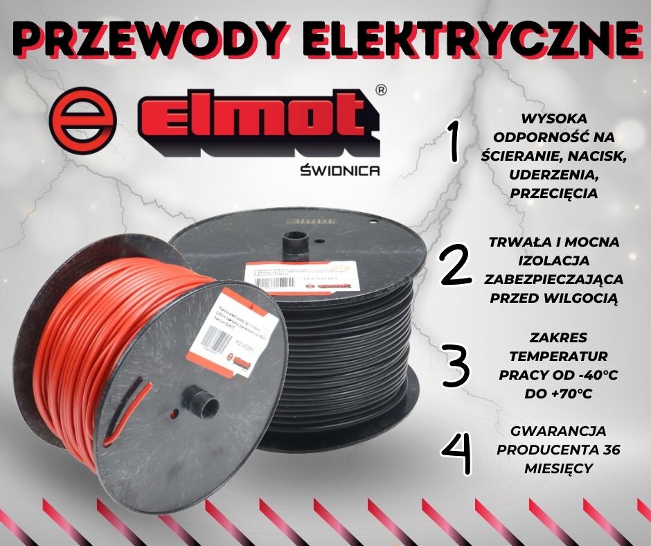 Przewód Kabel Elektryczny Lgy-S Instalacji 1,00Mm Czerwony (Sprzedawany Po 100 M) Premium Elmot