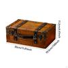 Old Fashioned Wood Storage Box Suitcase Jewelry Chest Elegant for Travelers Versatile with Hinged