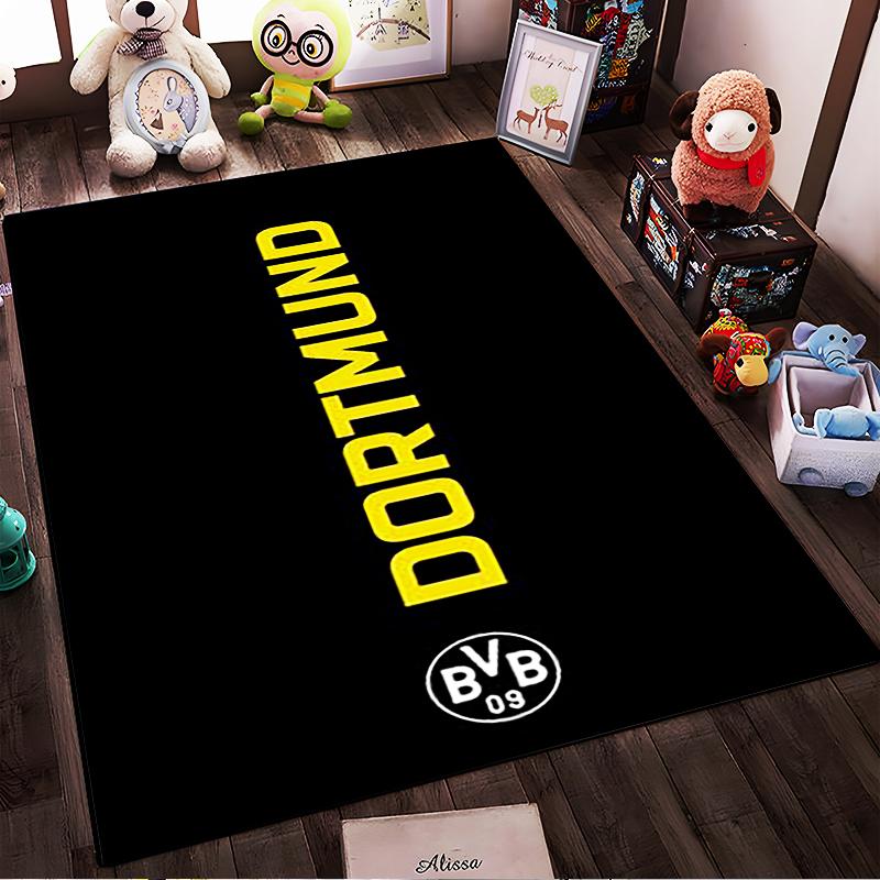 DORTMUND Football Club Logo Rug Non-slip rug suitable for living room and bedroom sofas