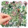 50Pcs/Set Retro Plant Leaves Series 02 PET Clear Stickers Waterproof DIY Fashion Decals Stickers