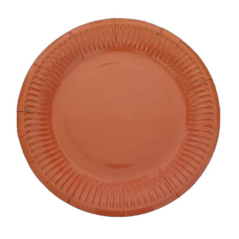 MIT 10 шт. 7 дюймов однотонный круглый поднос для бумаги детский поднос для бумаги ручной работы на день рождения