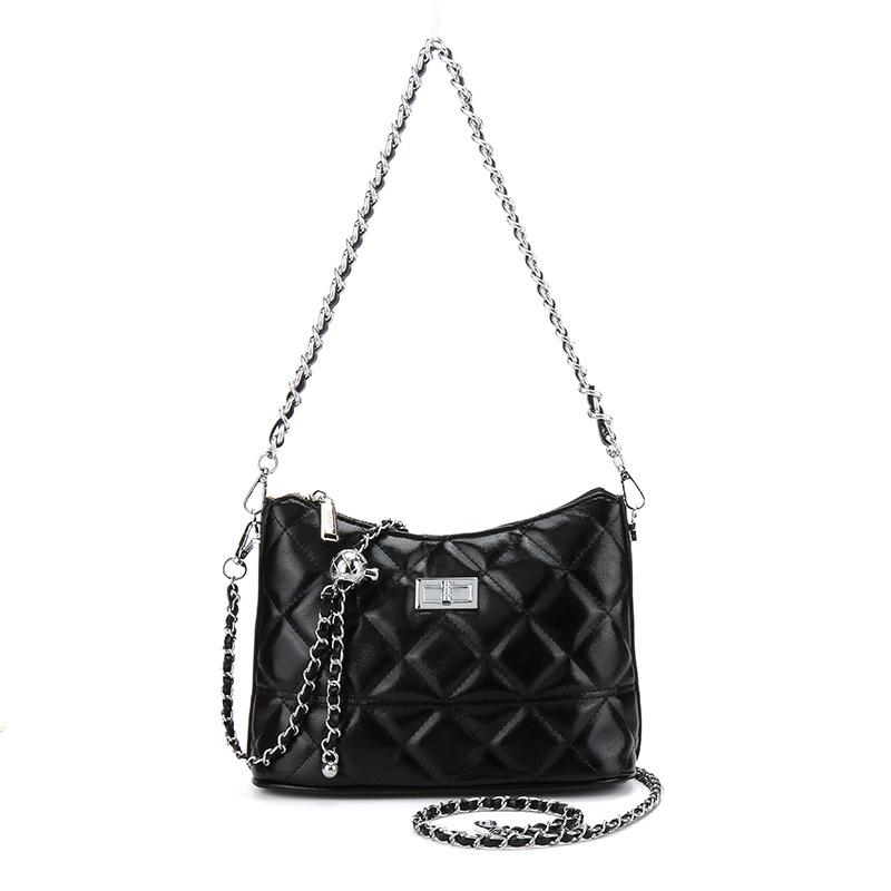 Весенне-летняя новая нишевая модная маленькая сумка-ведро с ромбовидной цепочкой в стиле маленького аромата, женская универсальная, для поездок на работу, в иностранном стиле, на плечо, кросс-боди