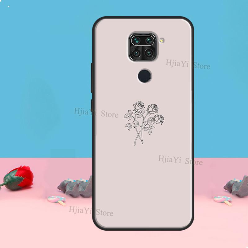 Минималистичный цветочный чехол для Redmi Note 8 9 10 11 12 Pro Plus 10S 11S 12S Чехол для Redmi 9C 10A 10C 12C Coque