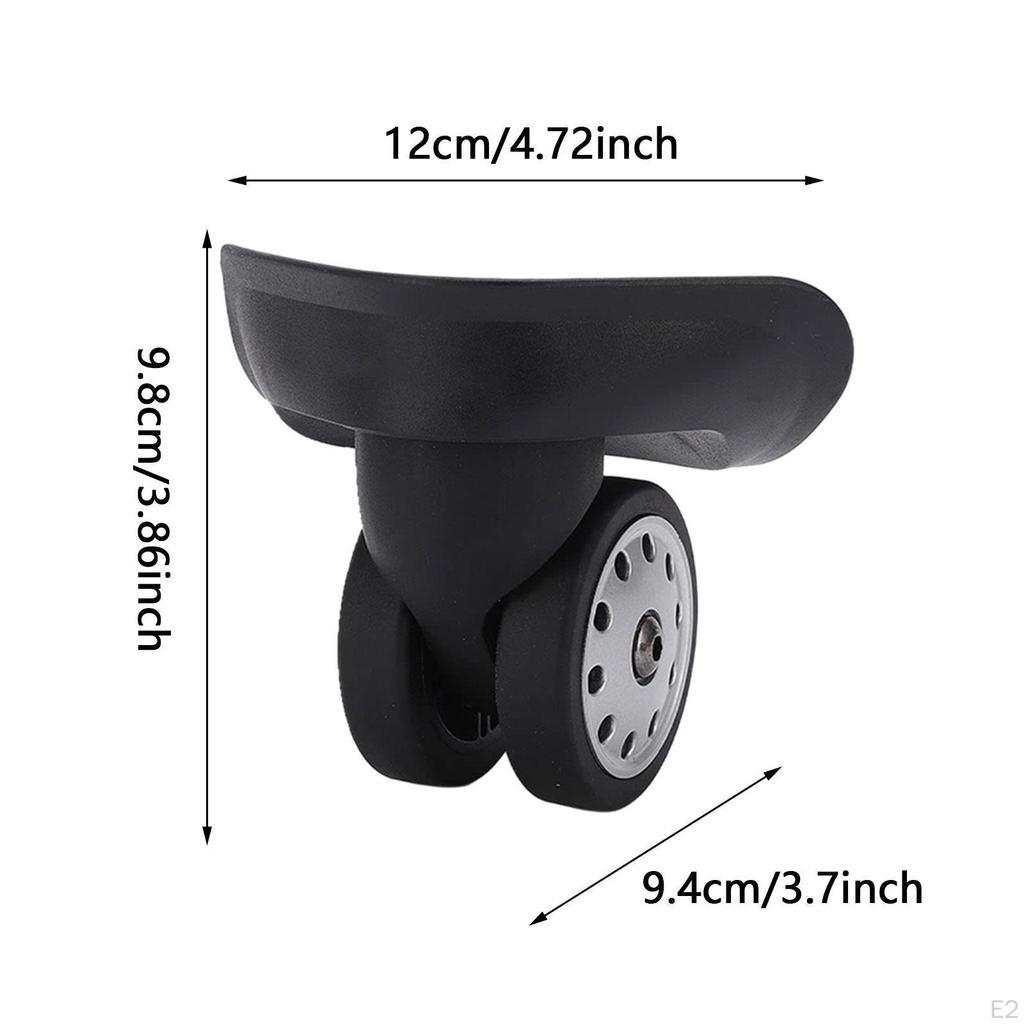 2x Колеса для багажа, сменные детали, поворотные, гибкие, универсальные, бесшумные, легко устанавливаются, гладкий багажник для путешествий