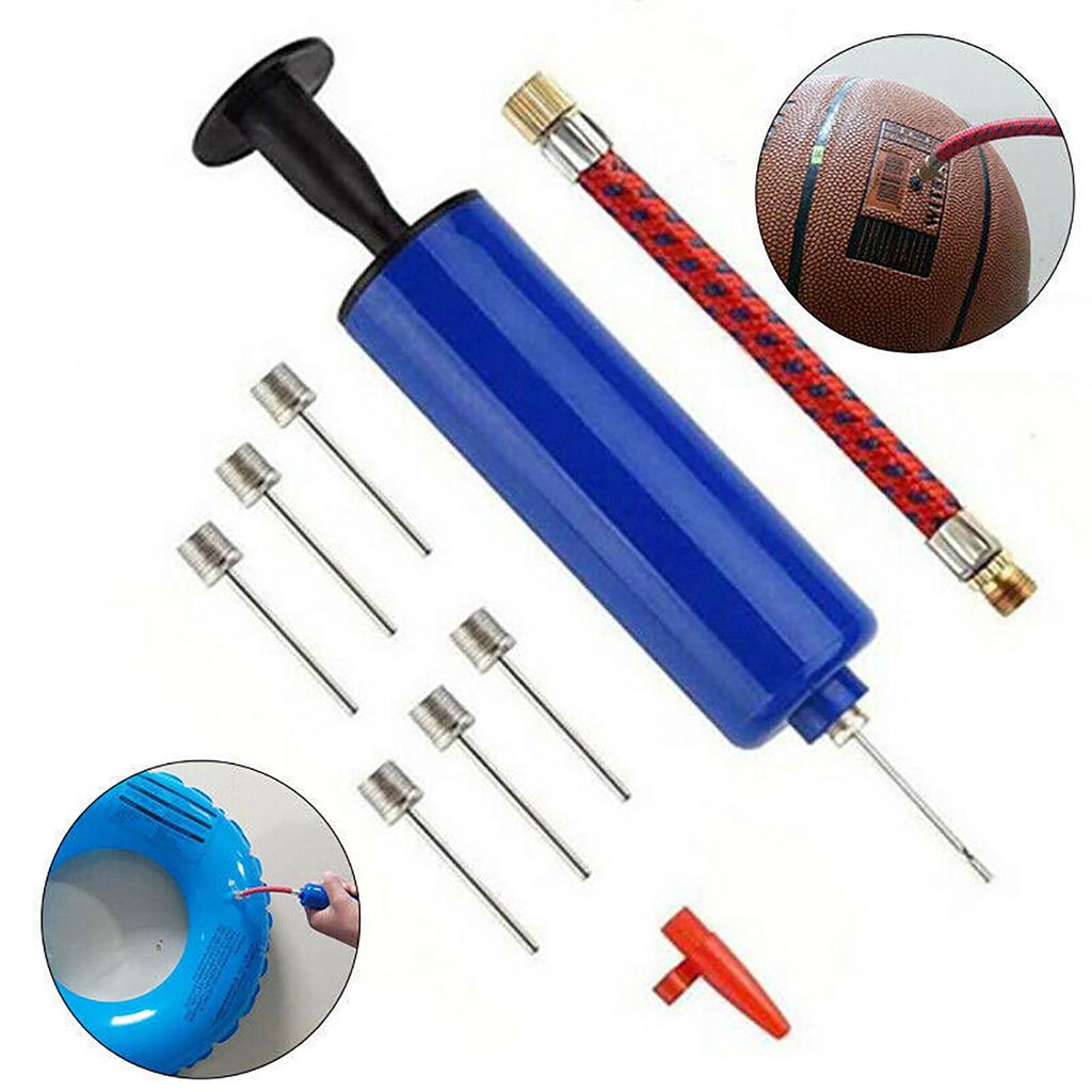 Air Pump Inflator Kits Portable Hand Air Ball Pump Sports Ball Pump Inflator with Needle Extension Hose Easy To Use