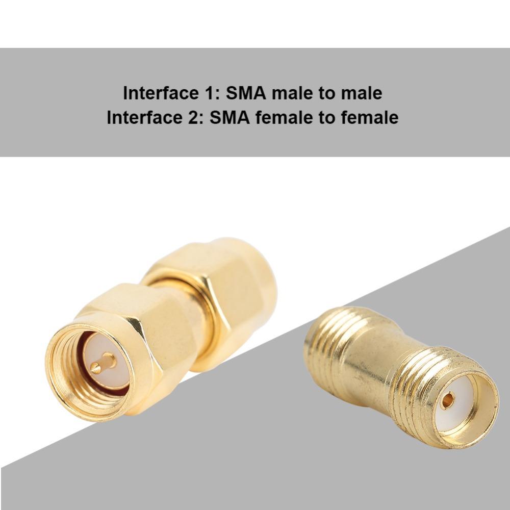 4PCS Double Pass Connector 2PCS SMA Male to Male Adapter Golden SMA Connector Kit  Technicians