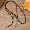 Elegant Bolo Tie with Cowboy Hat Pendant Carved Necktie Western Necklace Cool Bolo Tie Western Cowboy Costume