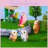 Adorable Resin Owl Figurine Miniature Garden Decor Cute Cartoon Animal Craft