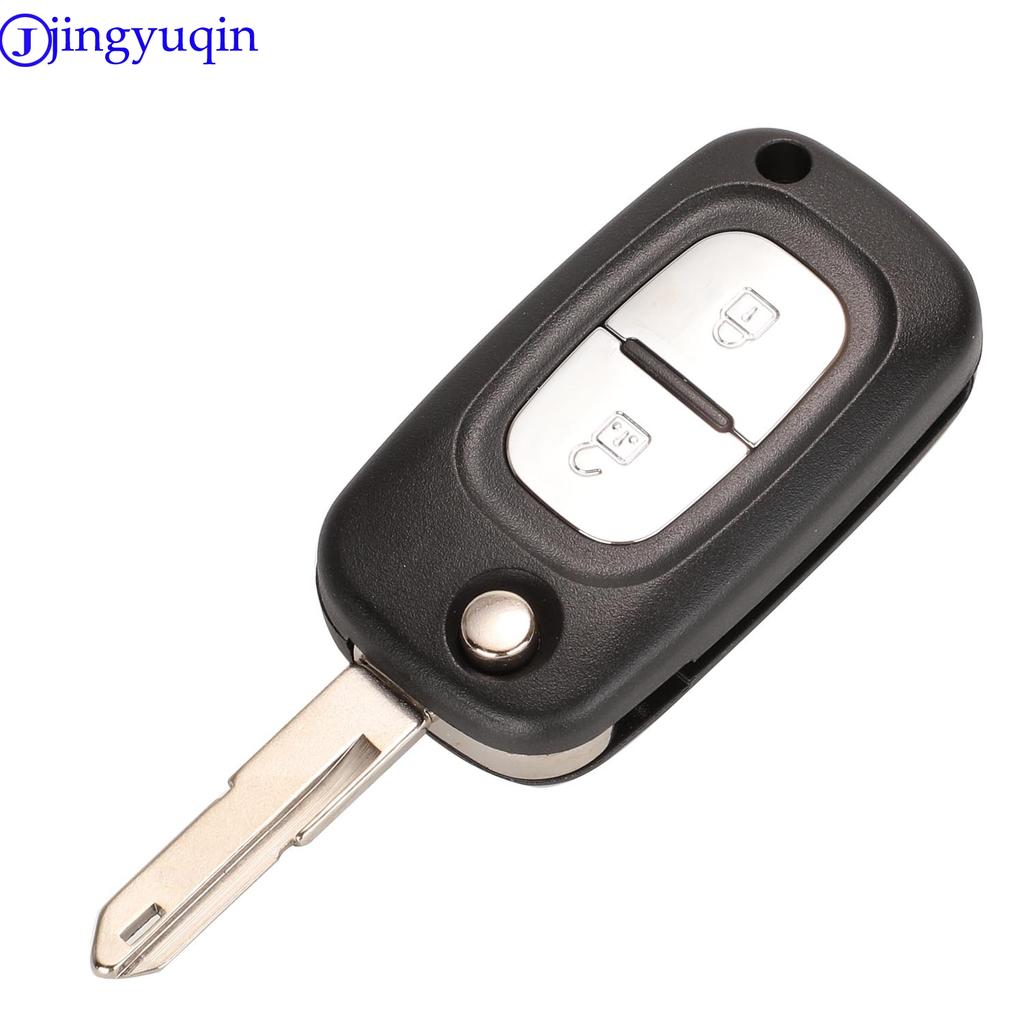 Jingyuqin 2/3 Buttons Remote Flip Folding Car Key Shell Case Fob Uncut Blade For Renault Clio 3 Megane 3 Kangoo Modus