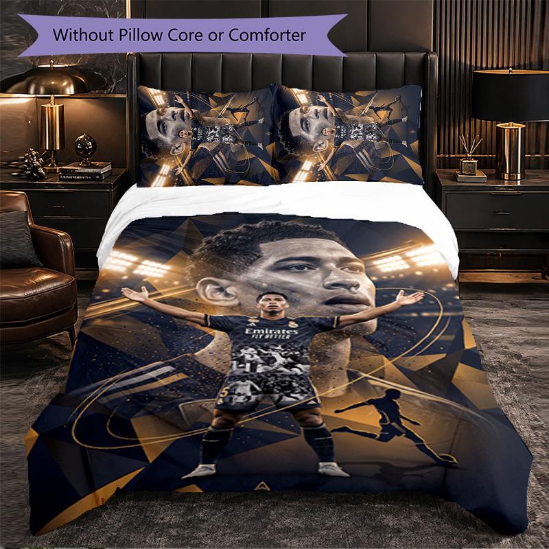 Jude Bellingham Themed Bedding 3Pcs Duvet Cover Set Decorative Bed Linen For Teen Room Home Decoration