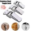 Stainless Steel Spring Loaded Latch Silver Lock Snap Furniture Fitting Latch Catch Wooden Box