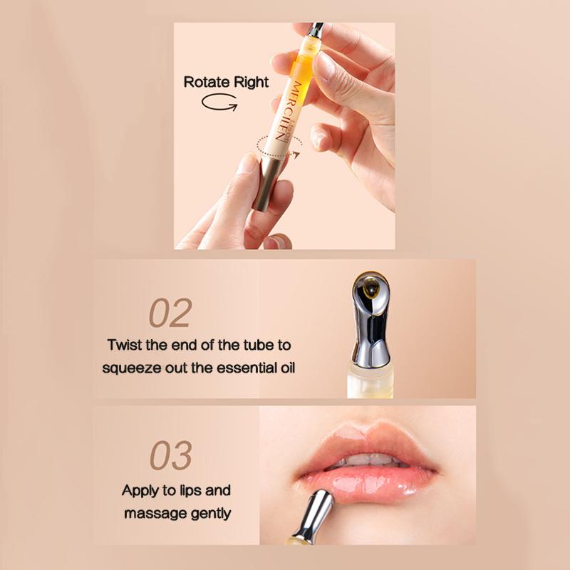 MERCILEN Light Line Lip Essence Oil Укрепляющая эссенция против морщин Успокаивающая увлажняющая эссенция для губ