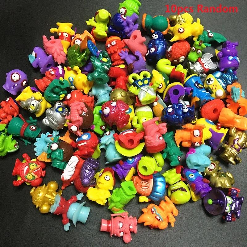 10-200pcs Superzings Zomlings Anime Dolls Playing Animal Garbage Doll 3CM Rubber Model Action Figures Toy Kids Boys Gift