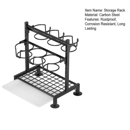 Стойка для хранения бутылок с водой и поддоном для сбора капель. Прочная, несущая, нержавеющая, простая сборка.