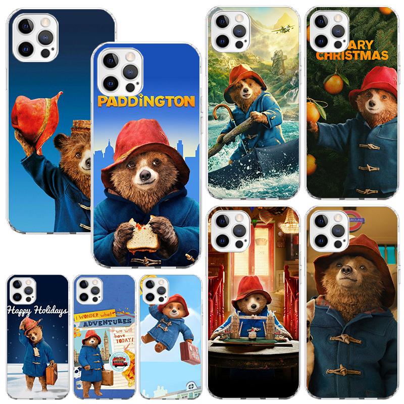 Cute P-PaddingtonS Bear Phone Case For Iphone 17 Air 16 15 Plus 16E 14 Pro Max 13 Mini 12 11 7 8 SE Fundas Soft Back Cover 17 Ai