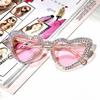 Diamond Heart Shaped Frame Sunglasses UV protection Sun Glasses Vintage Wedding Bridal Shower Party Eyewear Gifts