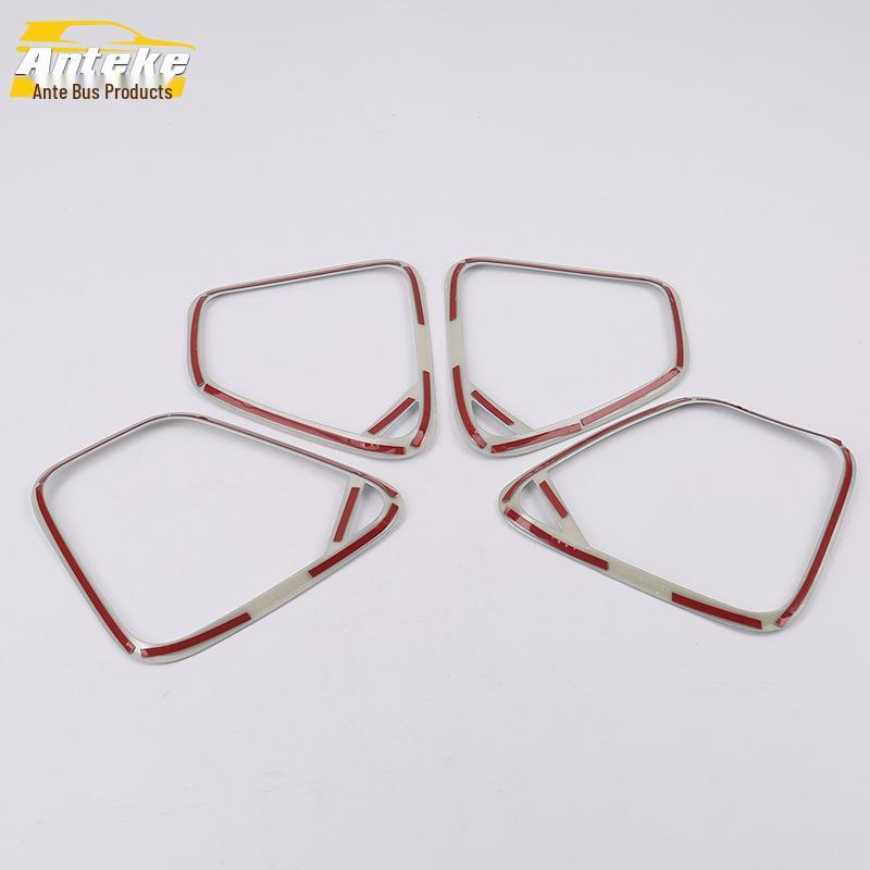 Outlander 2017 Stainless Steel Speaker Cover Decorative Frame & Door Sticker Accessories