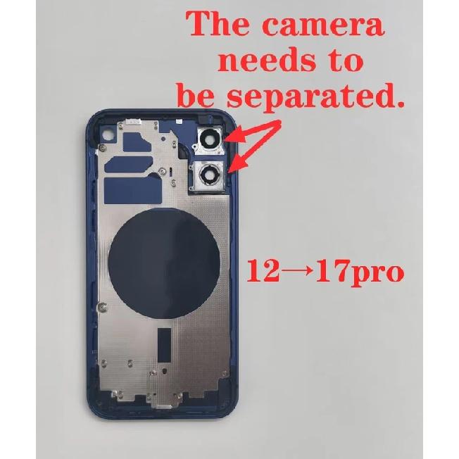 Сборка корпуса DIY для iPhone 12 Pro Max, как для 17 Pro Max, для iPhone 12 до 17 Pro 12 Pro, задняя крышка DIY 17 Pro