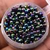 300pcs 3mm Hollow Plastic Beads for Fly Tying Nymph Scud Belly Eyes / Spinner Lure Beads Gold Silver Rainbow Color