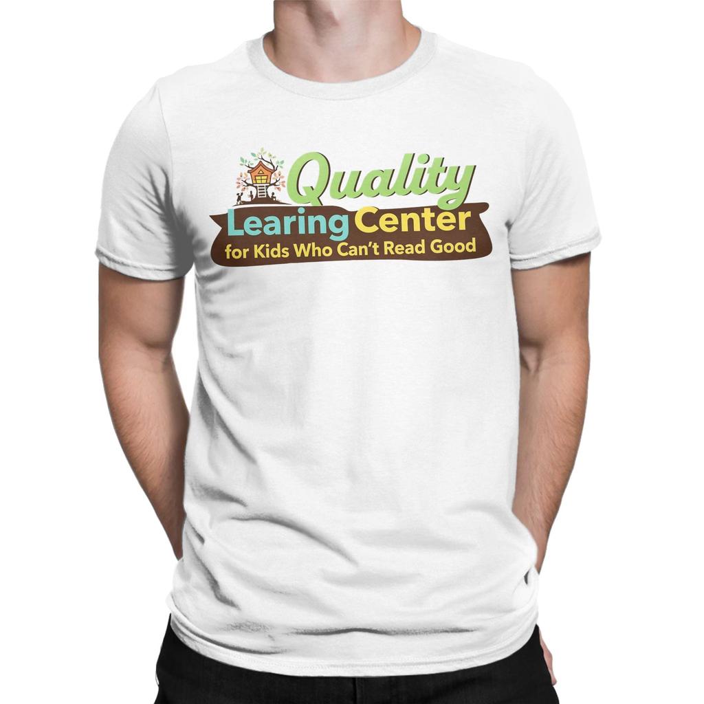 Men Quality Learing Center T Shirts Cotton Tops Funny Short Sleeve Round Collar Tees Plus Size TShirts