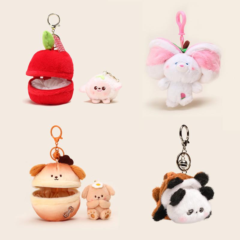 Charming Plush Animal Keychain With Unique Transforming Features Ideal For Cute Accessories