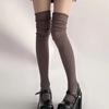 Slouch Thigh High Socks Women Stretchy Over-the-knee Scrunch Socks Long Over Knee Stockings for Boots Skirts Party Dating Street Wear