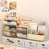 Large Capacity Slanted Pen Container Desk Stationery Storage Box School Office Multifunctional Desktop Sundry Storage Rack