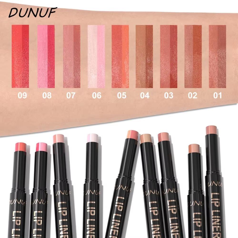 Two-Tone Gradient Lip Liner Lipstick Pen Matte Velvet Nude Pink Lip Makeup Long Lasting High Pigment Smooth Lip Contour Cosmetic
