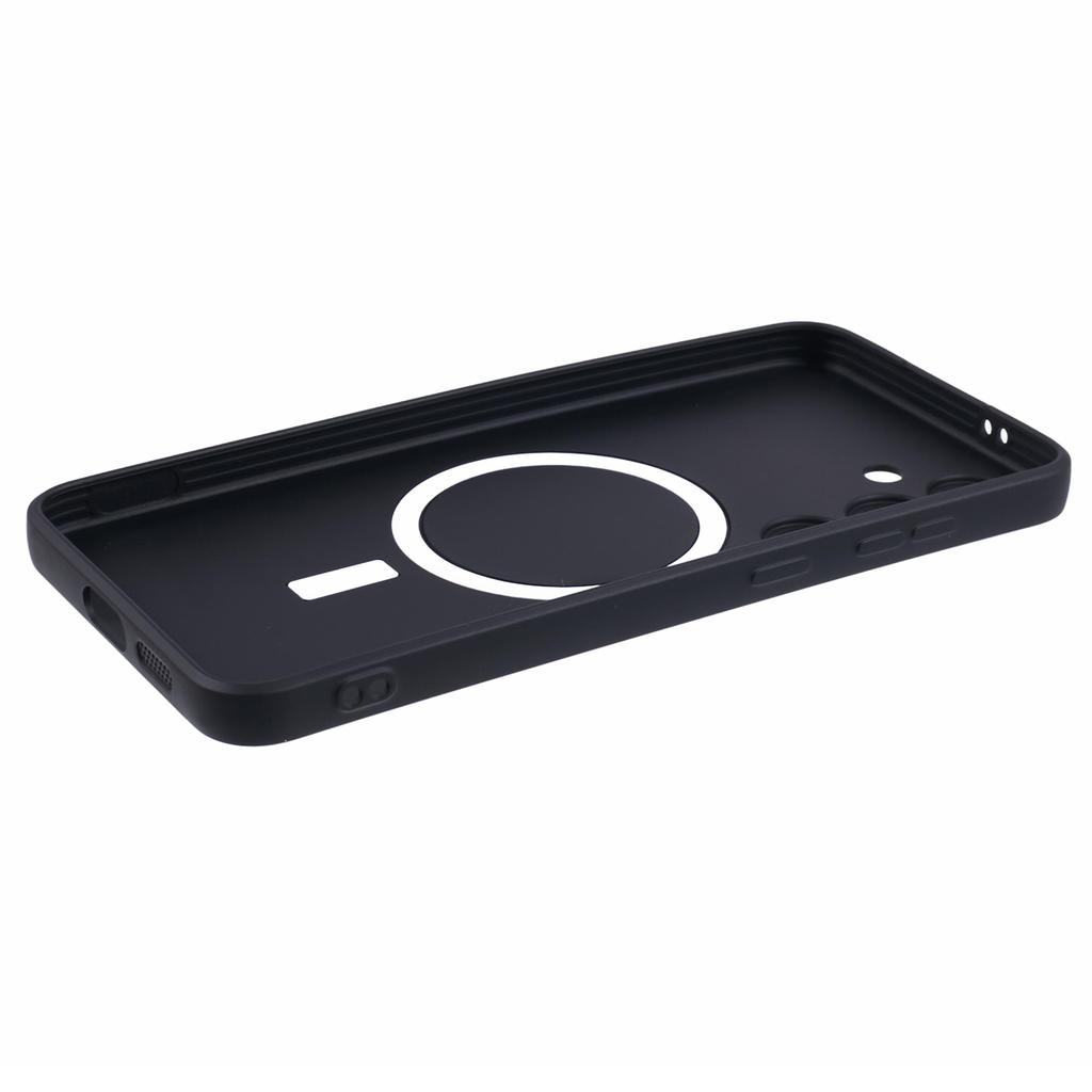 For Samsung Galaxy S24+ Case with Lens Film Compatible with MagSafe Rubberized TPU Phone Cover