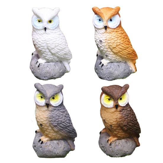 1/4 шт. Статуя совы, реалистичная, для внутреннего и наружного использования, художественное ремесло, украшение для двора, парка, фермы, скульптура совы, украшение для сада из смолы
