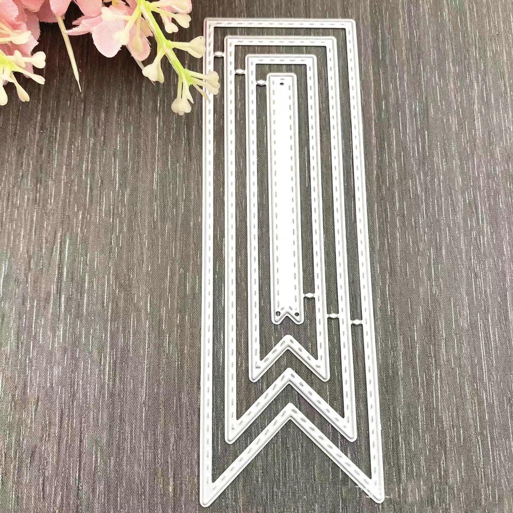 Тег Флаг Вырубные штампы Металлический Трафарет DIY Скрапбукинг Альбом Бумажная Карта Тиснение Ремесленный Декор Художественная Высечка Закладки Форма Рамки