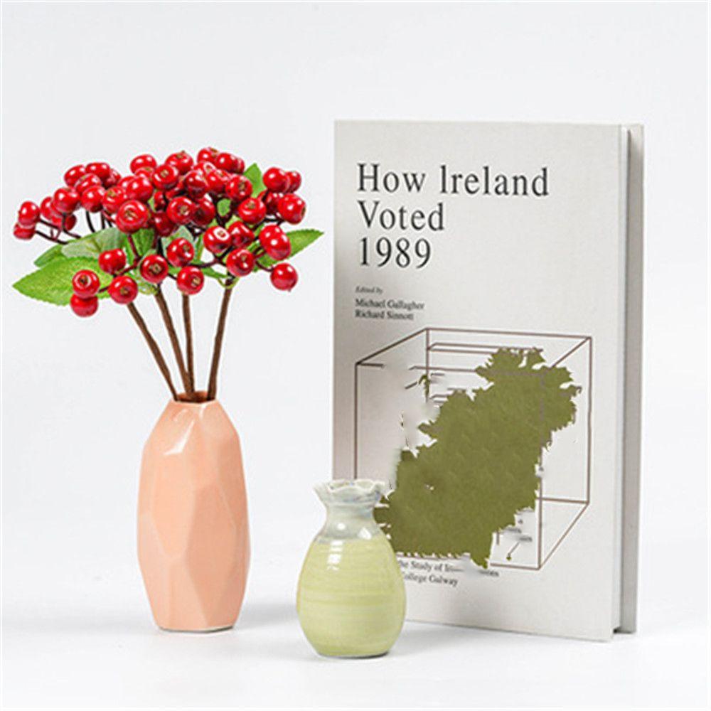 Festival Xmas Decor Wedding Christmas Ornaments Artificial Red Berry Fake Flower Simulation Branch