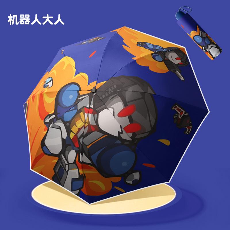 Детский зонт Smile Bear Студенческий Школьный Для мальчиков Дождь и солнце Солнцезащитный Зонт от солнца Автоматический для девочки