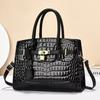 Crocodile Pattern Advanced Sense of Atmosphere Soft Durable Fashion Exquisite Lightweight Commuting Outdoor Beach Crossbody Shoulder Handbag