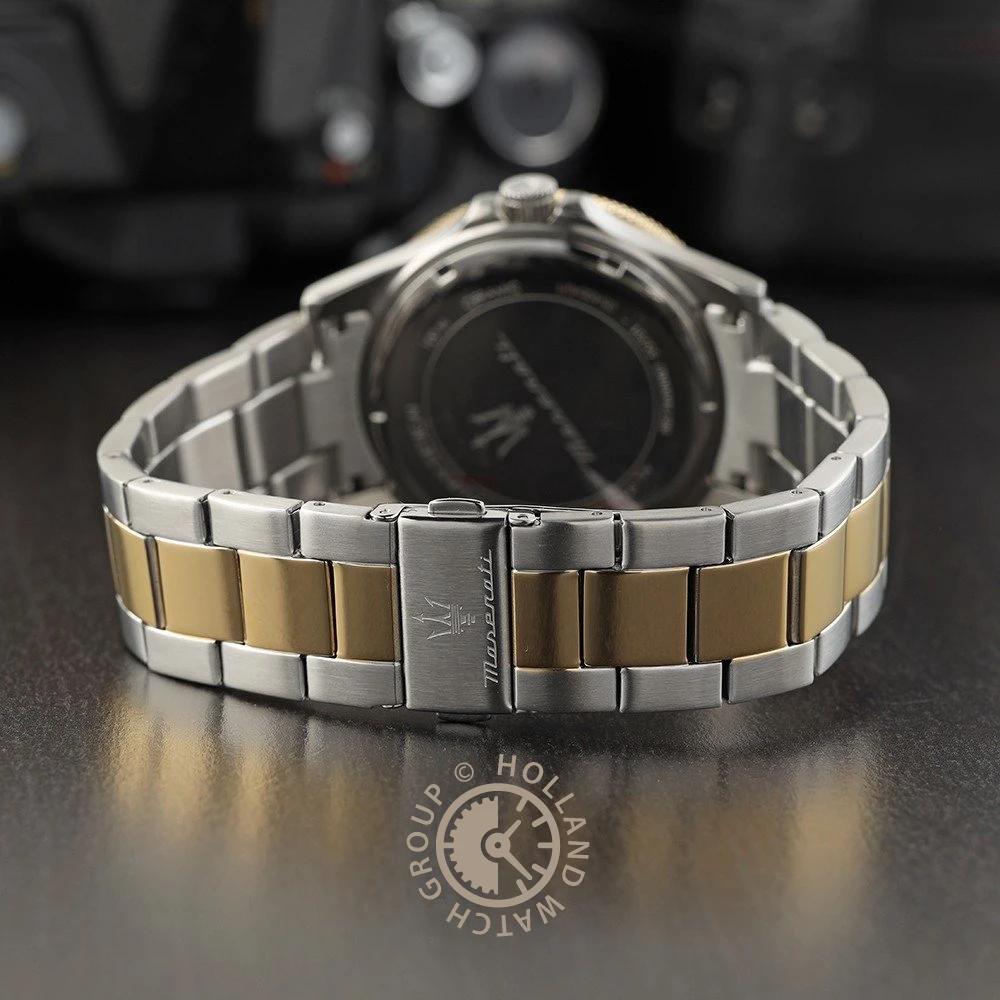 Maserati Мужские кварцевые часы Tissot Competizione Diver Blue из нержавеющей стали, двухцветные, с датой и керамическим безелем R8873600010