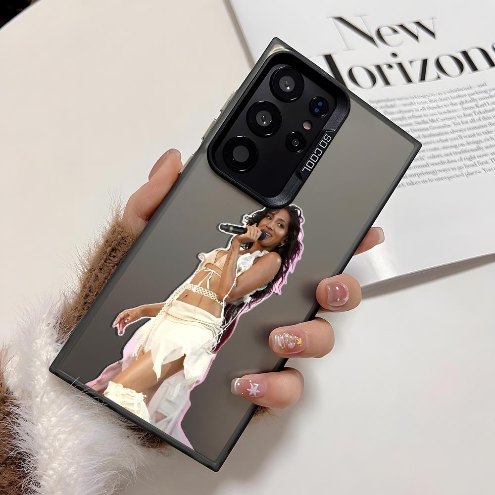 L-Lara R-Raj KatseyeS Phone Case For Samsung Galaxy S25 Edge S24 S23 S22 S21 S20 Ultra Funda Silicone Silver Cover