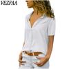 Женские модные повседневные летние и весенние однотонные рубашки-поло с короткими рукавами и принтом, блузки и рубашки