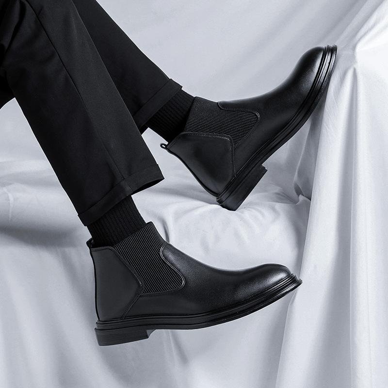 Ботинки Martin мужские среднего ценового диапазона весна-осень высокие кожаные туфли в британском стиле мужские ботинки-сигареты Chelsea 7511-R