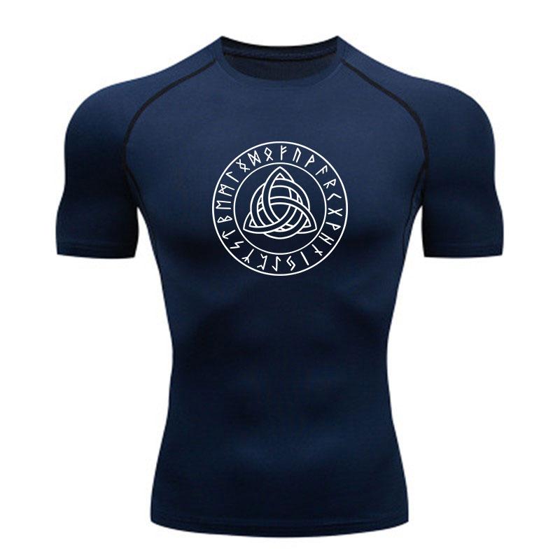 Men's Compression Fitness Sports T-shirt, Casual Rune Celtic