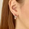 Серьги-пусеты 14K скрученные One-Touch от ELLE Jewelry (Золотая булавка) ELGPEE410